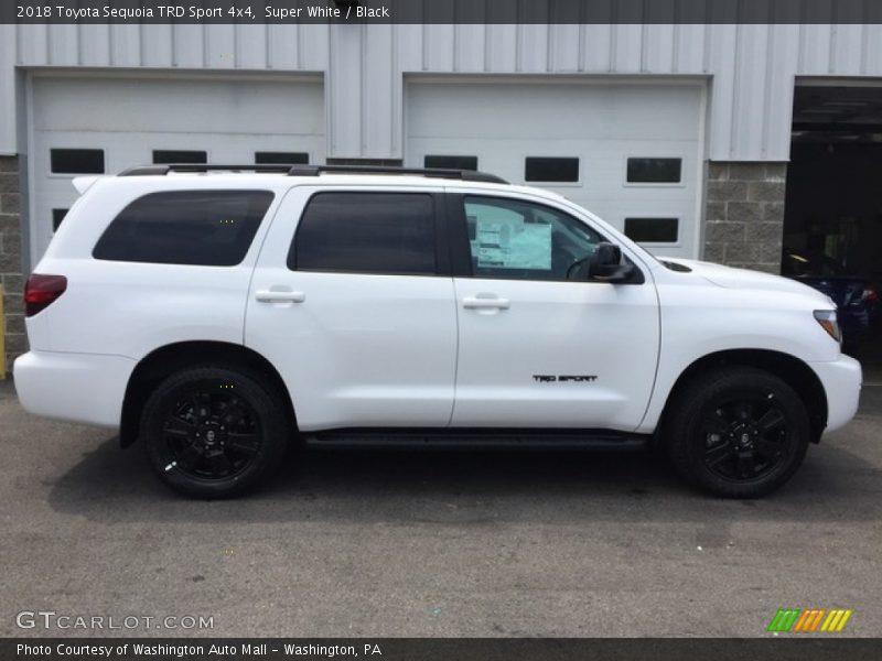 Super White / Black 2018 Toyota Sequoia TRD Sport 4x4