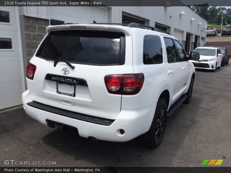 Super White / Black 2018 Toyota Sequoia TRD Sport 4x4