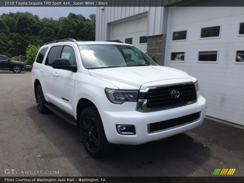 Super White / Black 2018 Toyota Sequoia TRD Sport 4x4