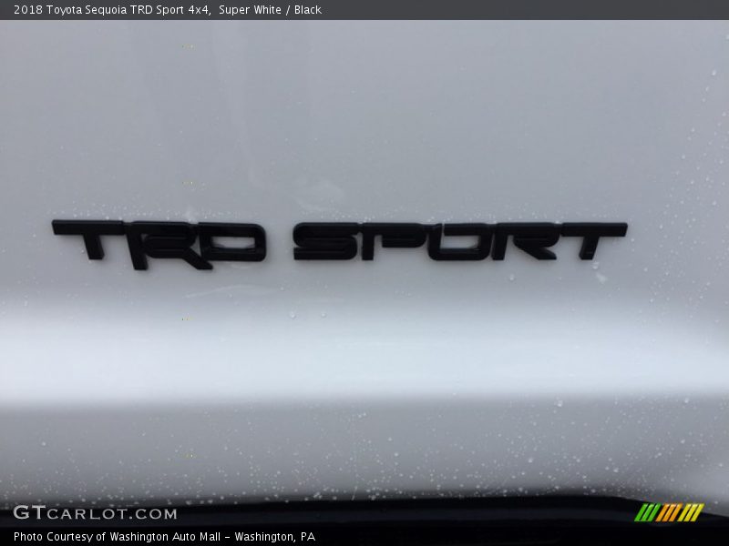 Super White / Black 2018 Toyota Sequoia TRD Sport 4x4