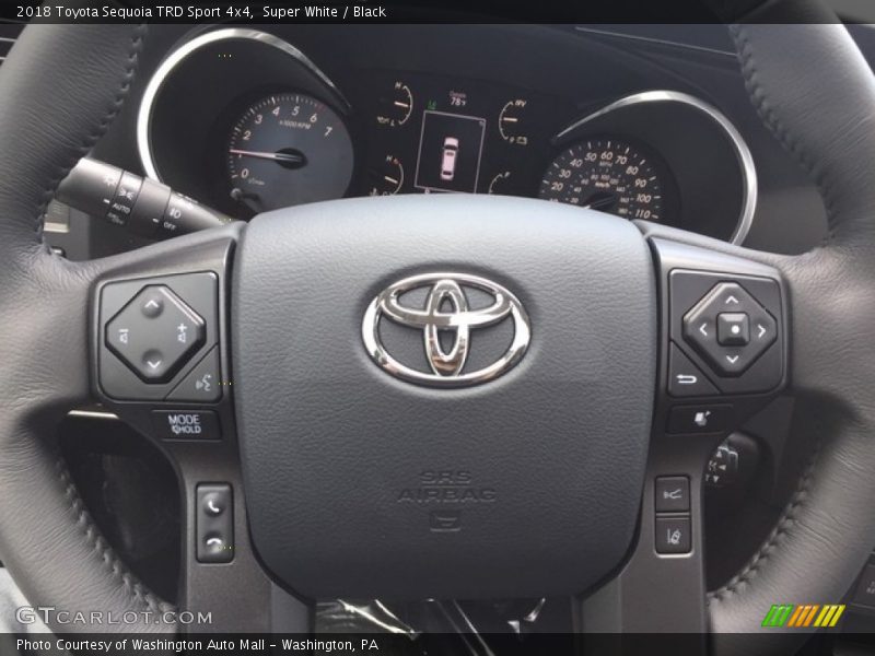 Super White / Black 2018 Toyota Sequoia TRD Sport 4x4