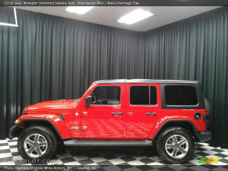 Firecracker Red / Black/Heritage Tan 2018 Jeep Wrangler Unlimited Sahara 4x4