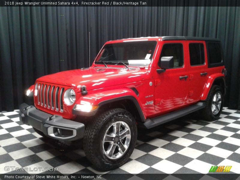 Firecracker Red / Black/Heritage Tan 2018 Jeep Wrangler Unlimited Sahara 4x4