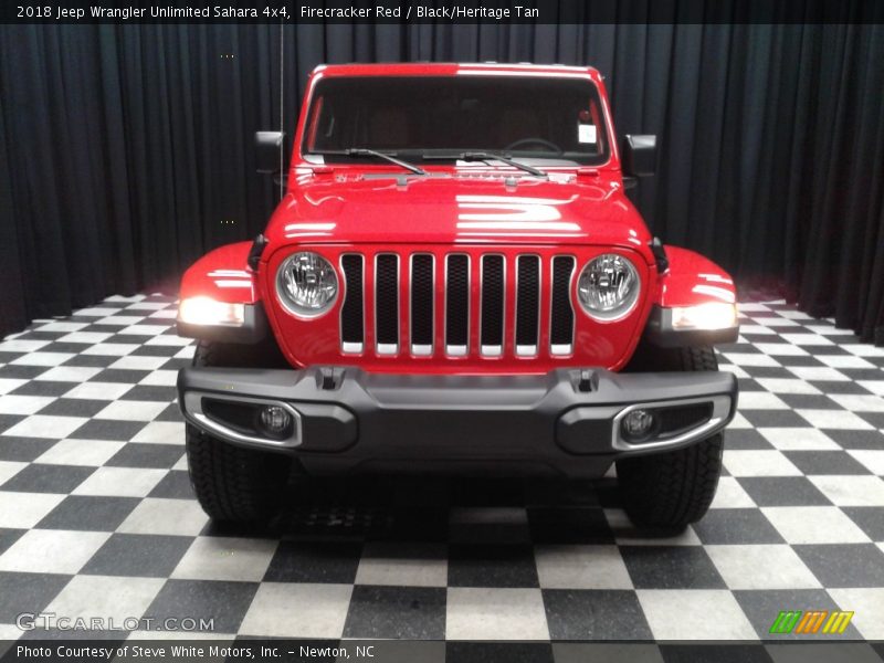 Firecracker Red / Black/Heritage Tan 2018 Jeep Wrangler Unlimited Sahara 4x4