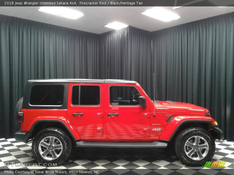 Firecracker Red / Black/Heritage Tan 2018 Jeep Wrangler Unlimited Sahara 4x4
