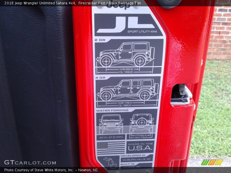 Firecracker Red / Black/Heritage Tan 2018 Jeep Wrangler Unlimited Sahara 4x4