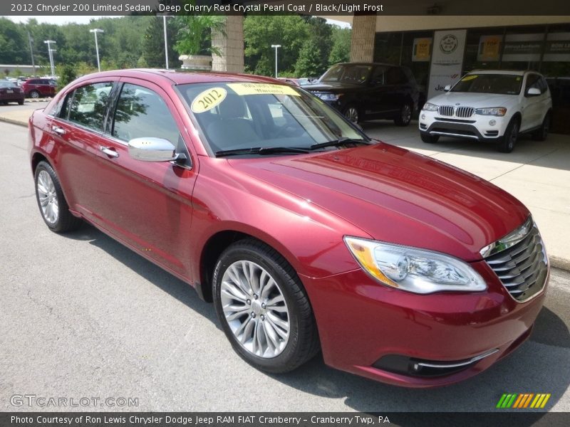 Deep Cherry Red Crystal Pearl Coat / Black/Light Frost 2012 Chrysler 200 Limited Sedan