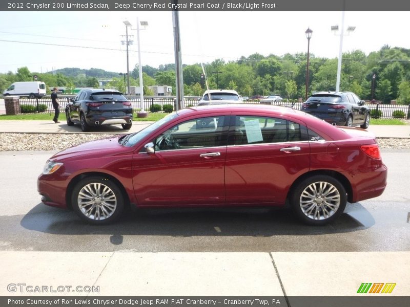 Deep Cherry Red Crystal Pearl Coat / Black/Light Frost 2012 Chrysler 200 Limited Sedan