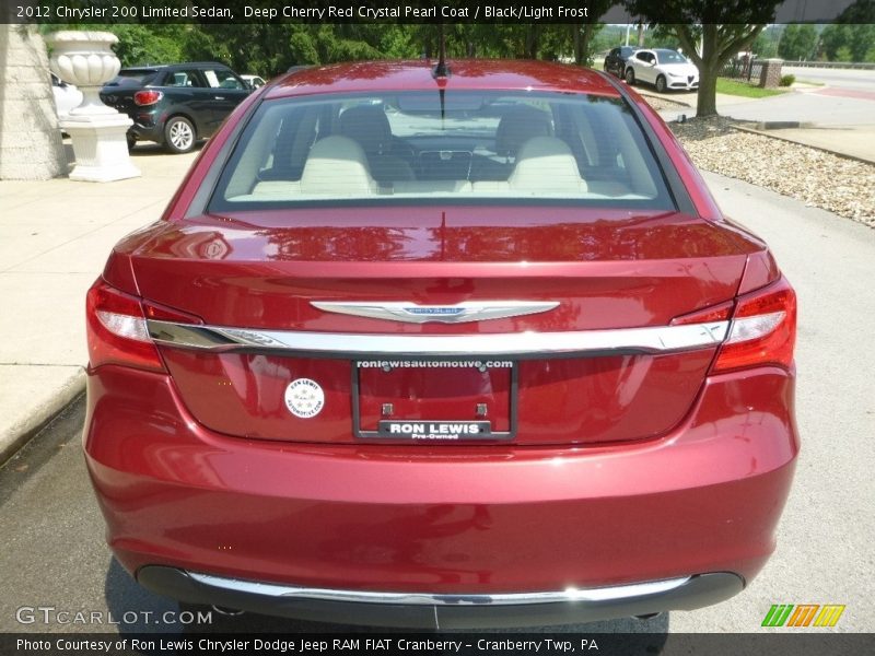 Deep Cherry Red Crystal Pearl Coat / Black/Light Frost 2012 Chrysler 200 Limited Sedan
