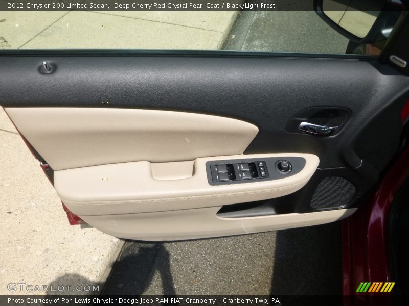 Deep Cherry Red Crystal Pearl Coat / Black/Light Frost 2012 Chrysler 200 Limited Sedan
