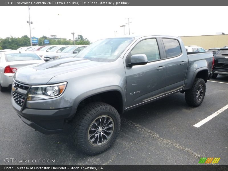 Satin Steel Metallic / Jet Black 2018 Chevrolet Colorado ZR2 Crew Cab 4x4