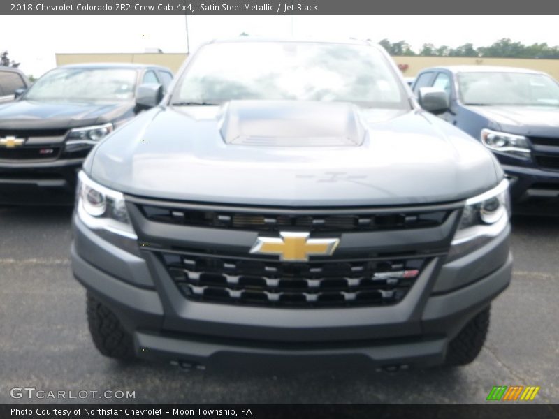 Satin Steel Metallic / Jet Black 2018 Chevrolet Colorado ZR2 Crew Cab 4x4