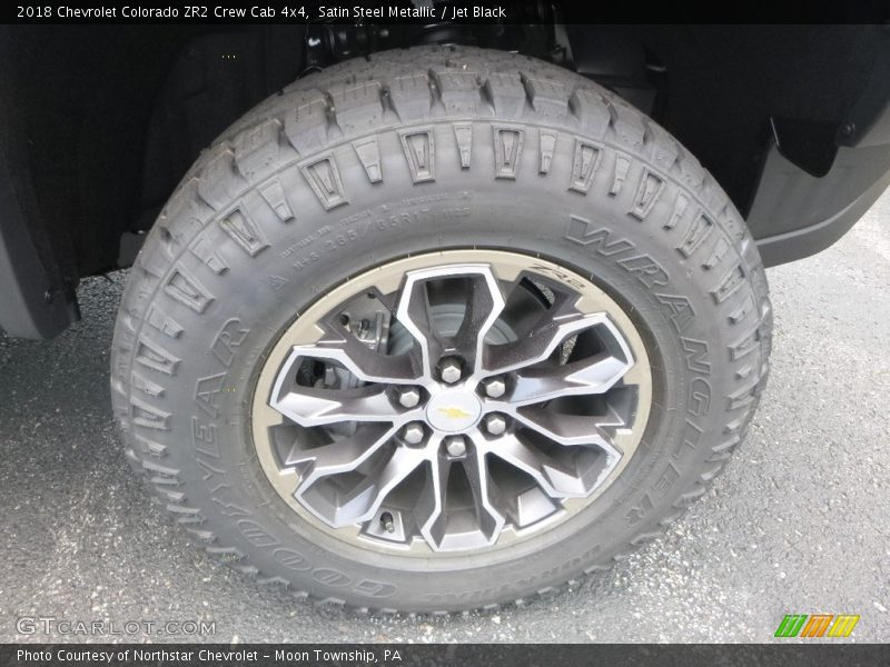 Satin Steel Metallic / Jet Black 2018 Chevrolet Colorado ZR2 Crew Cab 4x4