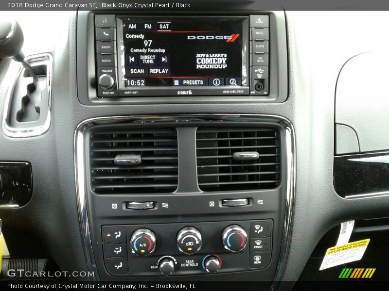 Black Onyx Crystal Pearl / Black 2018 Dodge Grand Caravan SE