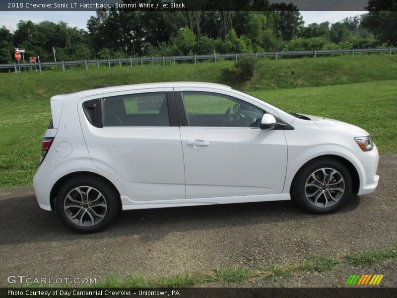Summit White / Jet Black 2018 Chevrolet Sonic LT Hatchback