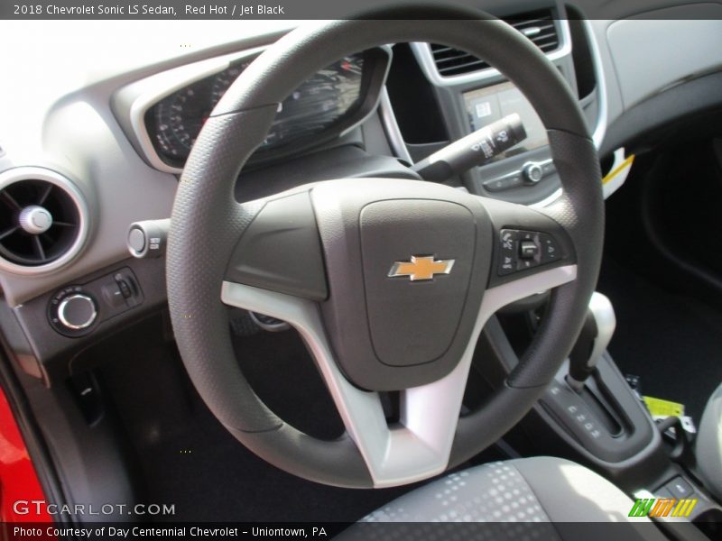 Red Hot / Jet Black 2018 Chevrolet Sonic LS Sedan