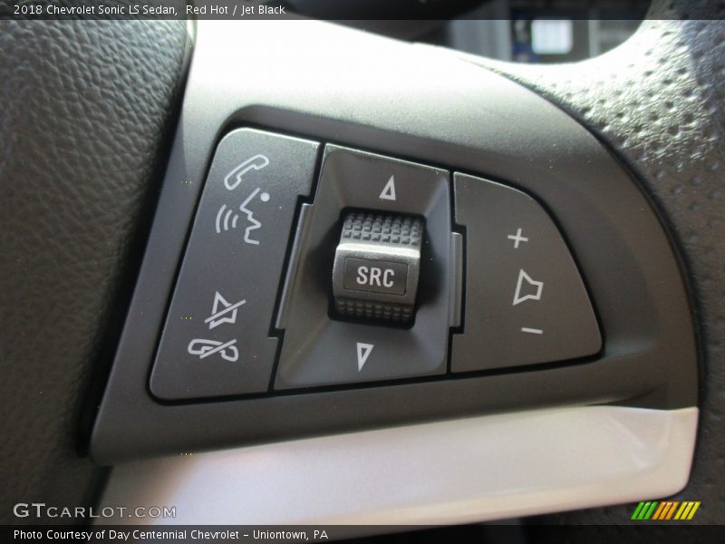 Red Hot / Jet Black 2018 Chevrolet Sonic LS Sedan