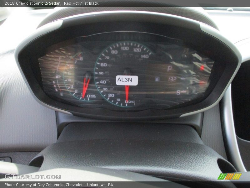 Red Hot / Jet Black 2018 Chevrolet Sonic LS Sedan