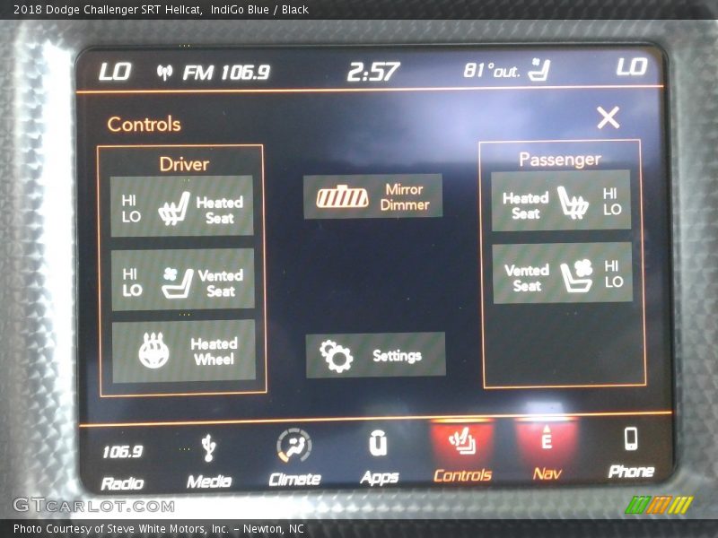 IndiGo Blue / Black 2018 Dodge Challenger SRT Hellcat