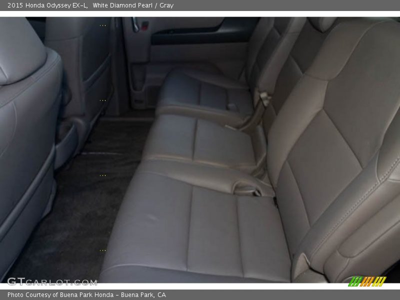 White Diamond Pearl / Gray 2015 Honda Odyssey EX-L