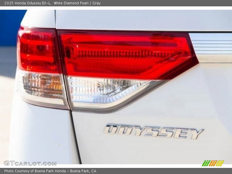 White Diamond Pearl / Gray 2015 Honda Odyssey EX-L