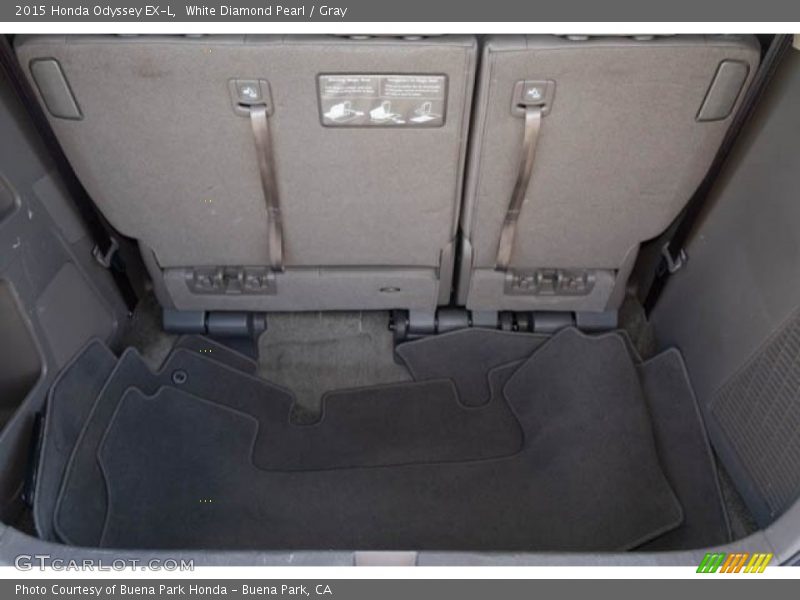 White Diamond Pearl / Gray 2015 Honda Odyssey EX-L
