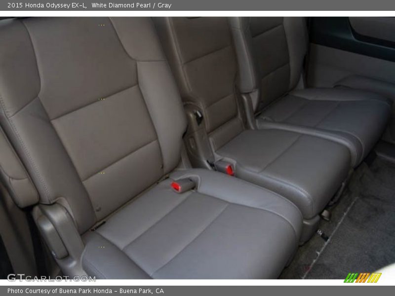 White Diamond Pearl / Gray 2015 Honda Odyssey EX-L