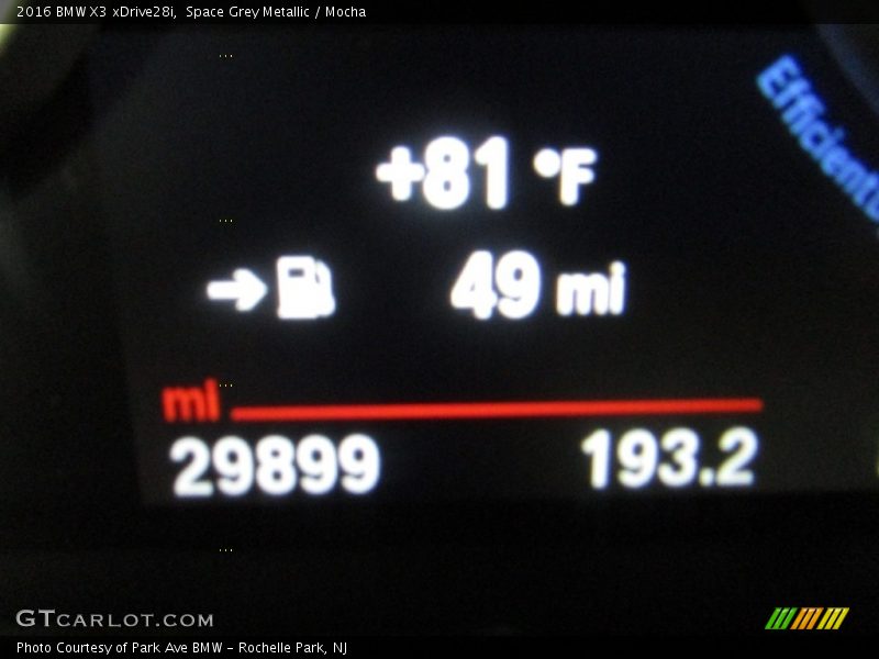 Space Grey Metallic / Mocha 2016 BMW X3 xDrive28i