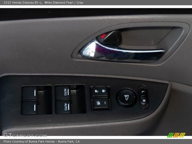 White Diamond Pearl / Gray 2015 Honda Odyssey EX-L