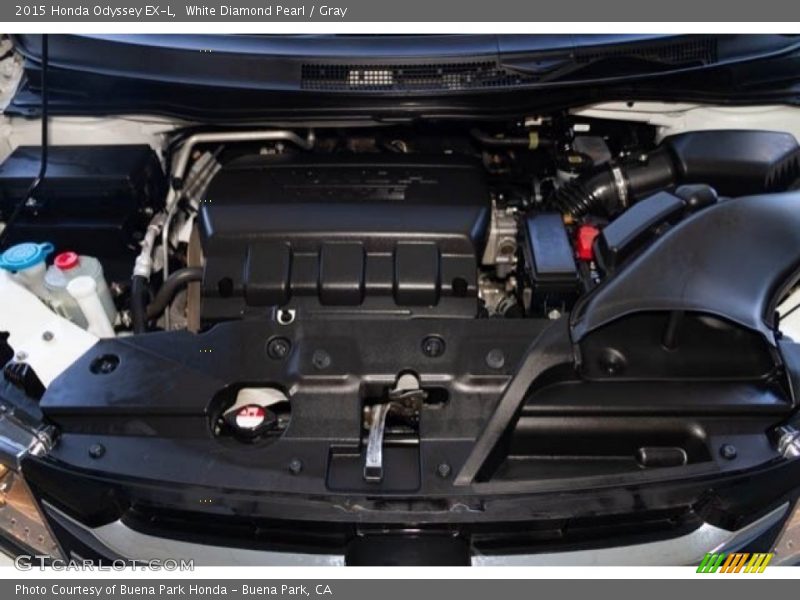 White Diamond Pearl / Gray 2015 Honda Odyssey EX-L