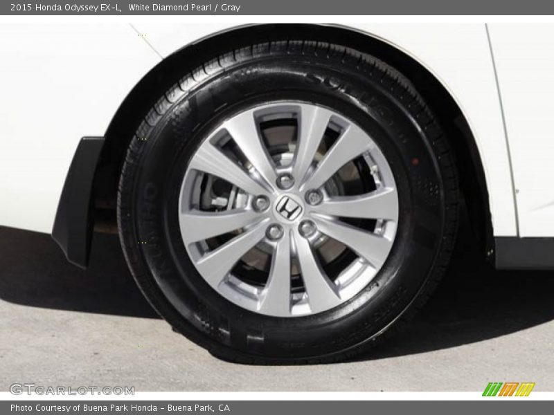 White Diamond Pearl / Gray 2015 Honda Odyssey EX-L