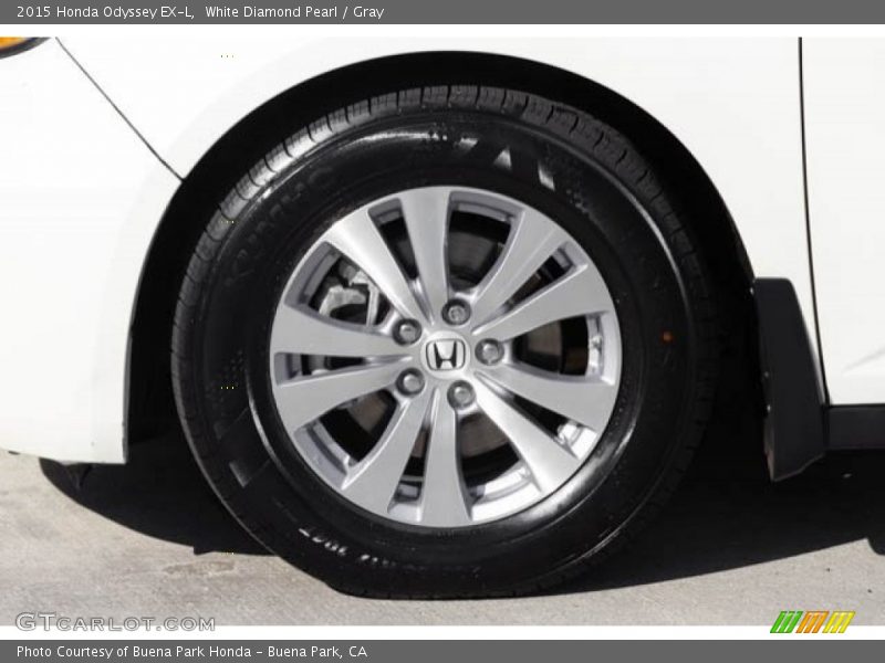 White Diamond Pearl / Gray 2015 Honda Odyssey EX-L