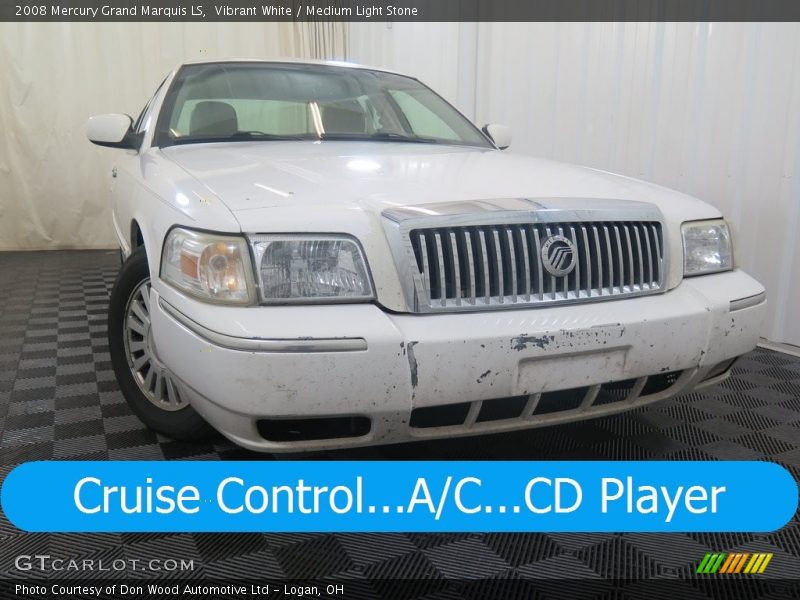 Vibrant White / Medium Light Stone 2008 Mercury Grand Marquis LS