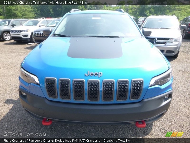 Hydro Blue Pearl / Black 2019 Jeep Cherokee Trailhawk 4x4