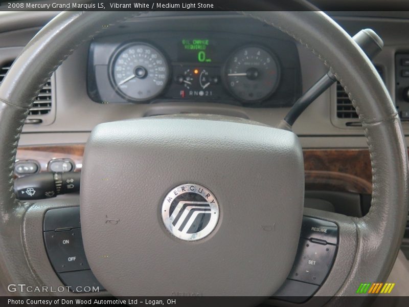 Vibrant White / Medium Light Stone 2008 Mercury Grand Marquis LS