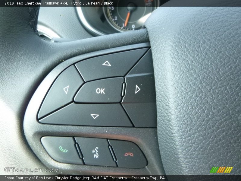 Hydro Blue Pearl / Black 2019 Jeep Cherokee Trailhawk 4x4