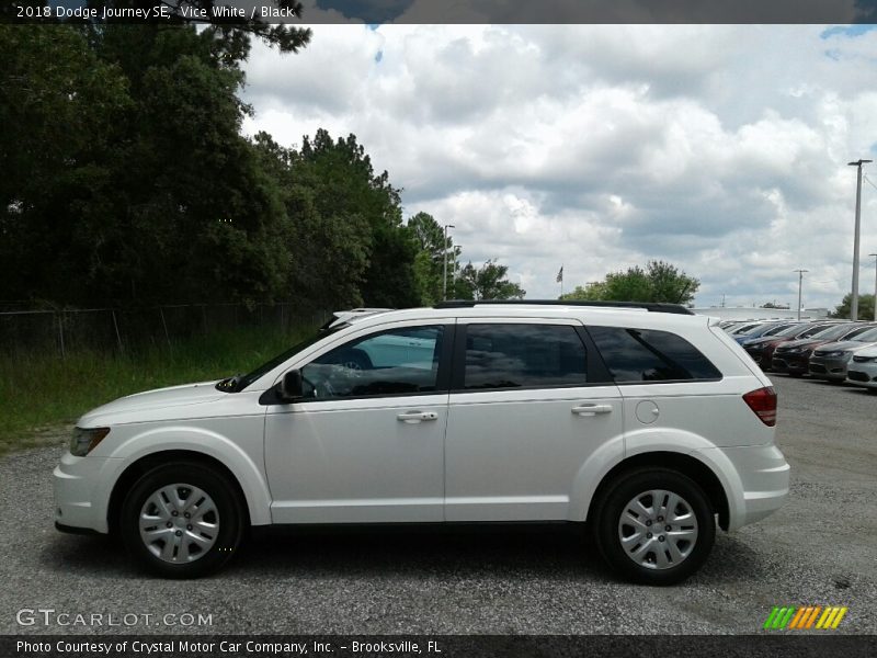 Vice White / Black 2018 Dodge Journey SE