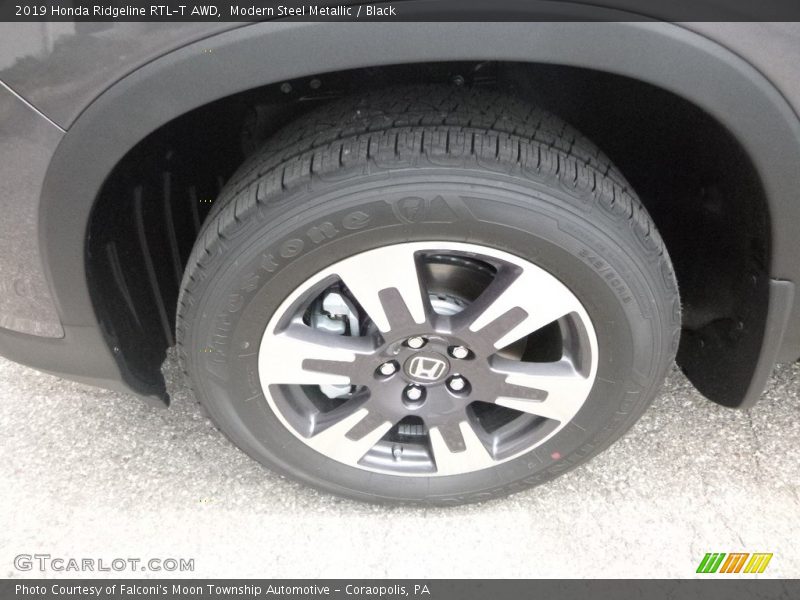Modern Steel Metallic / Black 2019 Honda Ridgeline RTL-T AWD