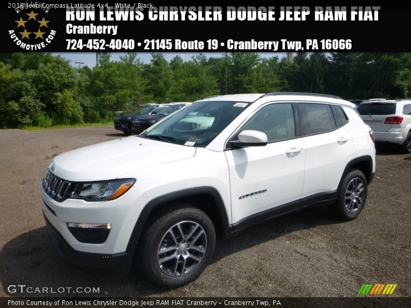 White / Black 2018 Jeep Compass Latitude 4x4