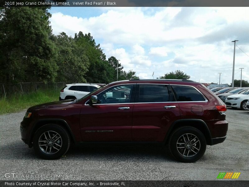 Velvet Red Pearl / Black 2018 Jeep Grand Cherokee Limited