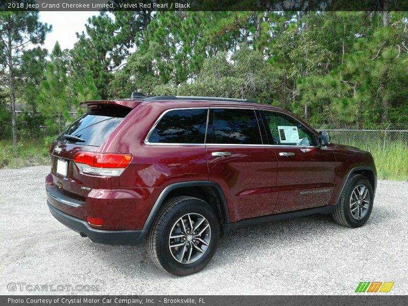 Velvet Red Pearl / Black 2018 Jeep Grand Cherokee Limited