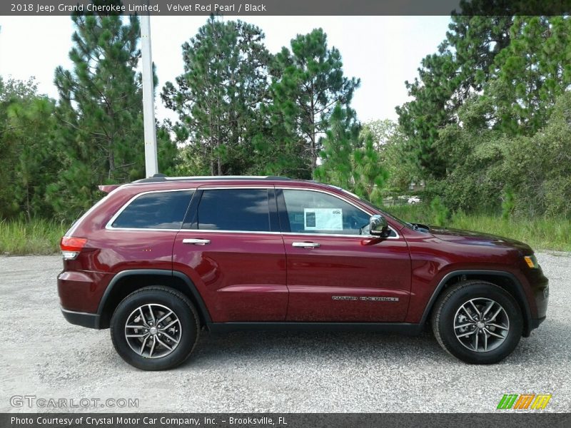 Velvet Red Pearl / Black 2018 Jeep Grand Cherokee Limited