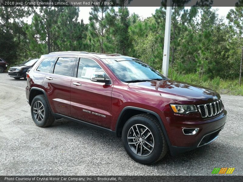 Velvet Red Pearl / Black 2018 Jeep Grand Cherokee Limited