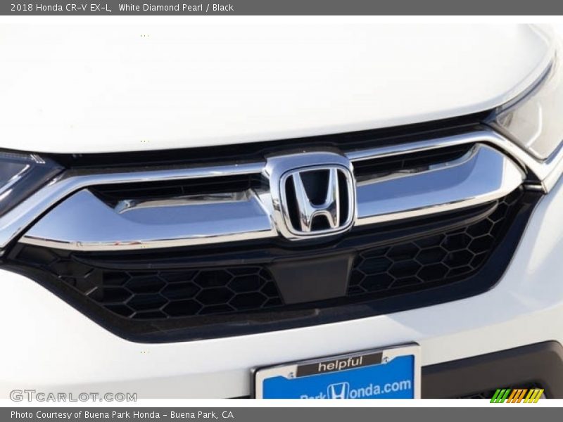 White Diamond Pearl / Black 2018 Honda CR-V EX-L