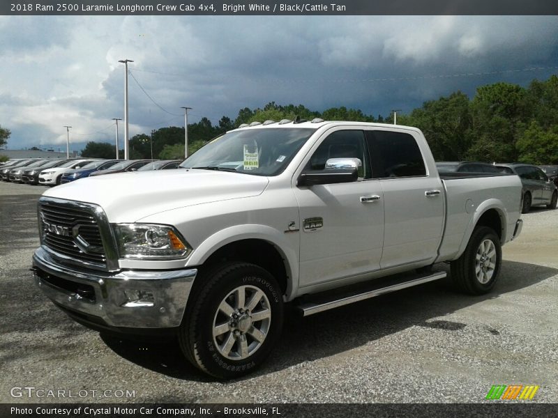 Bright White / Black/Cattle Tan 2018 Ram 2500 Laramie Longhorn Crew Cab 4x4