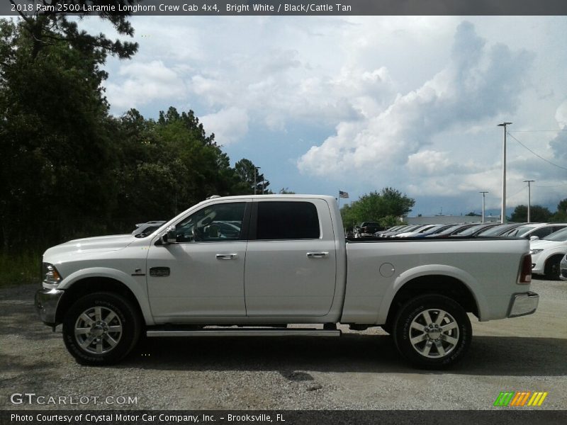 Bright White / Black/Cattle Tan 2018 Ram 2500 Laramie Longhorn Crew Cab 4x4