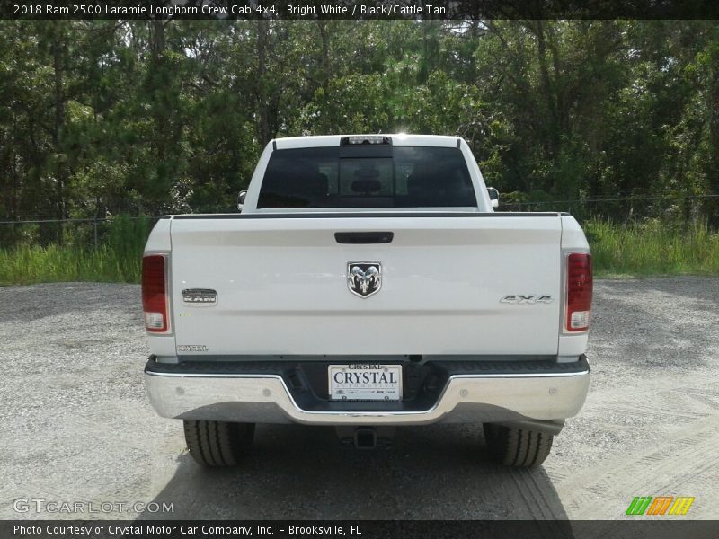 Bright White / Black/Cattle Tan 2018 Ram 2500 Laramie Longhorn Crew Cab 4x4