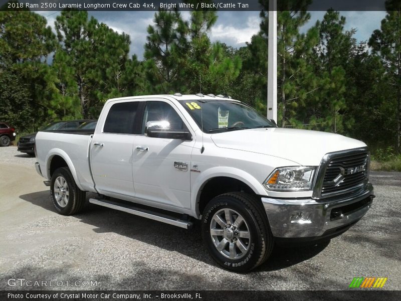 Bright White / Black/Cattle Tan 2018 Ram 2500 Laramie Longhorn Crew Cab 4x4