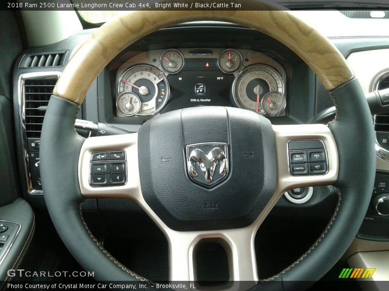 Bright White / Black/Cattle Tan 2018 Ram 2500 Laramie Longhorn Crew Cab 4x4