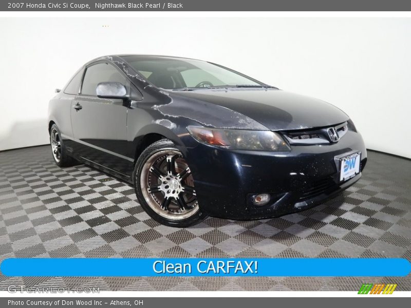 Nighthawk Black Pearl / Black 2007 Honda Civic Si Coupe